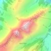 Topografisk kort Dent de Brenleire, højde, terræn