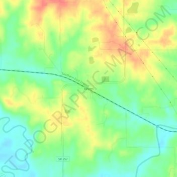 Topografisk kort Velpen, højde, terræn