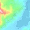 Topografisk kort Cugnana Verde, højde, terræn