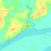 Topografisk kort Philadelfia, højde, terræn