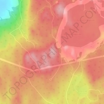 Topografisk kort Knivsåsen, højde, terræn