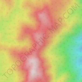 Topografisk kort Iran Mountains, højde, terræn