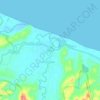 Topografisk kort Batee, højde, terræn