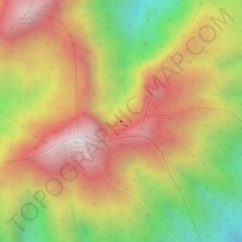 Topografisk kort Mount Salak, højde, terræn