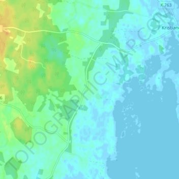 Topografisk kort Bråtelycke, højde, terræn