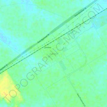 Topografisk kort Jubileo, højde, terræn