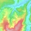 Topografisk kort Jucken, højde, terræn