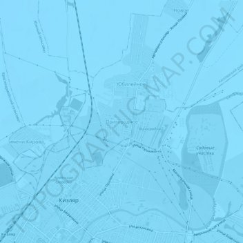 Topografisk kort Prigorodnoye, højde, terræn