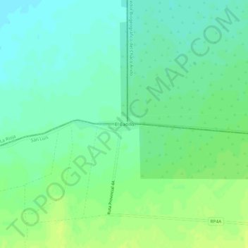 Topografisk kort El Cadillo, højde, terræn