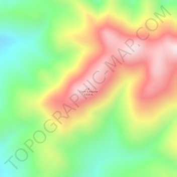 Topografisk kort Cerro Calalaste, højde, terræn