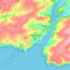 Topografisk kort Mothecombe, højde, terræn