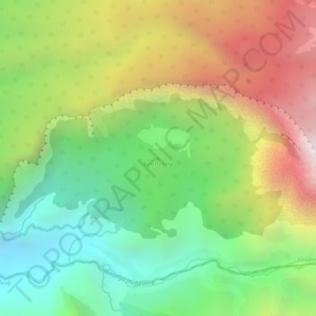 Topografisk kort Bulu Ramma, højde, terræn