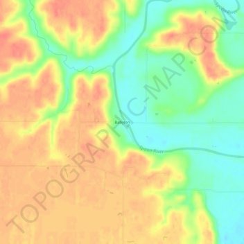 Topografisk kort Babylon, højde, terræn
