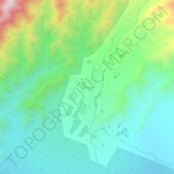 Topografisk kort Choya, højde, terræn