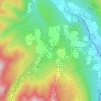 Topografisk kort Loipl, højde, terræn