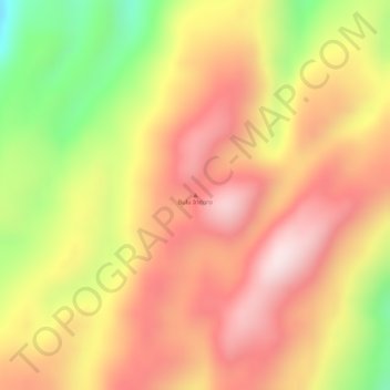 Topografisk kort Bulu Indoro, højde, terræn