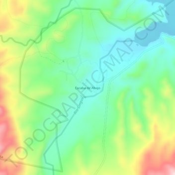 Topografisk kort Escaba de Abajo, højde, terræn