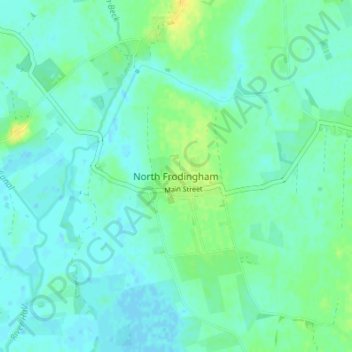 Topografisk kort North Frodingham, højde, terræn