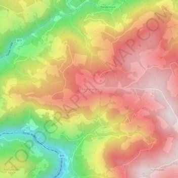 Topografisk kort Theißenegg, højde, terræn