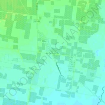 Topografisk kort La Majadita, højde, terræn