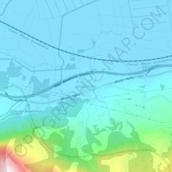 Topografisk kort Thermopyles (Thermopylen), højde, terræn