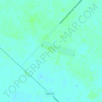 Topografisk kort Román Báez, højde, terræn