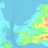 Topografisk kort Bangkalan, højde, terræn