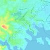 Topografisk kort Berbas Tengah, højde, terræn