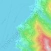 Topografisk kort Cestaglia, højde, terræn