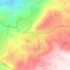 Topografisk kort Aayoun El Siman, højde, terræn