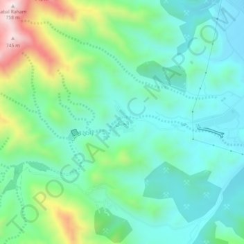 Topografisk kort Al Hayl, højde, terræn