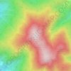 Topografisk kort Poggio all'Aia, højde, terræn