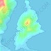 Topografisk kort Culuccia, højde, terræn