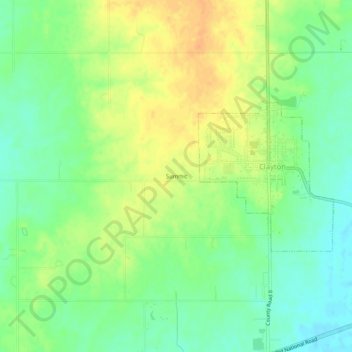 Topografisk kort Summit, højde, terræn