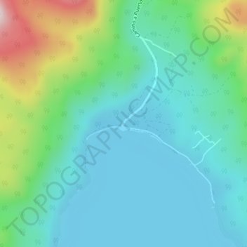 Topografisk kort Puerto Patriada, højde, terræn