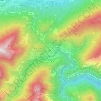 Topografisk kort Finero, højde, terræn
