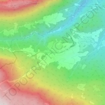 Topografisk kort Heiligengeist, højde, terræn