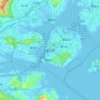Topografisk kort Xiamen City, højde, terræn
