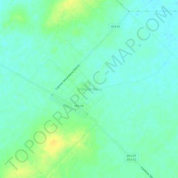 Topografisk kort Tedín Uriburu, højde, terræn