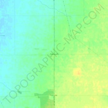 Topografisk kort Falmouth, højde, terræn