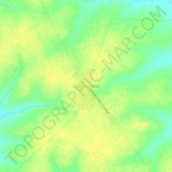 Topografisk kort Don Cristóbal, højde, terræn