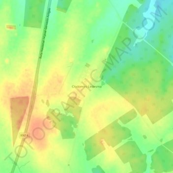 Topografisk kort Clodomiro Ledesma, højde, terræn