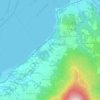 Topografisk kort Trigo, højde, terræn