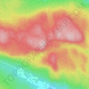 Topografisk kort Tuäggen, højde, terræn