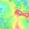 Topografisk kort Perticara, højde, terræn