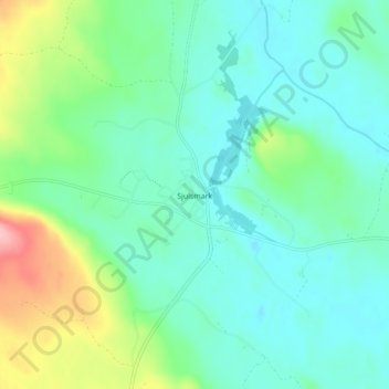 Topografisk kort Sjulsmark, højde, terræn