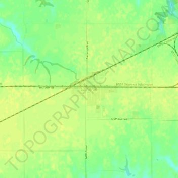 Topografisk kort Cameron, højde, terræn