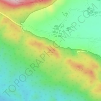 Topografisk kort Gunung Butak, højde, terræn