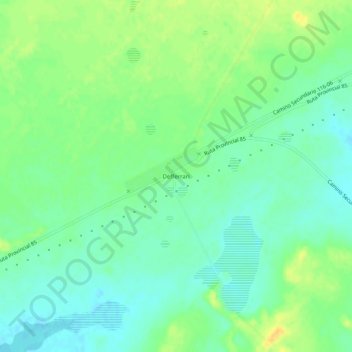 Topografisk kort Defferrari, højde, terræn