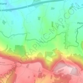 Topografisk kort Lowton, højde, terræn